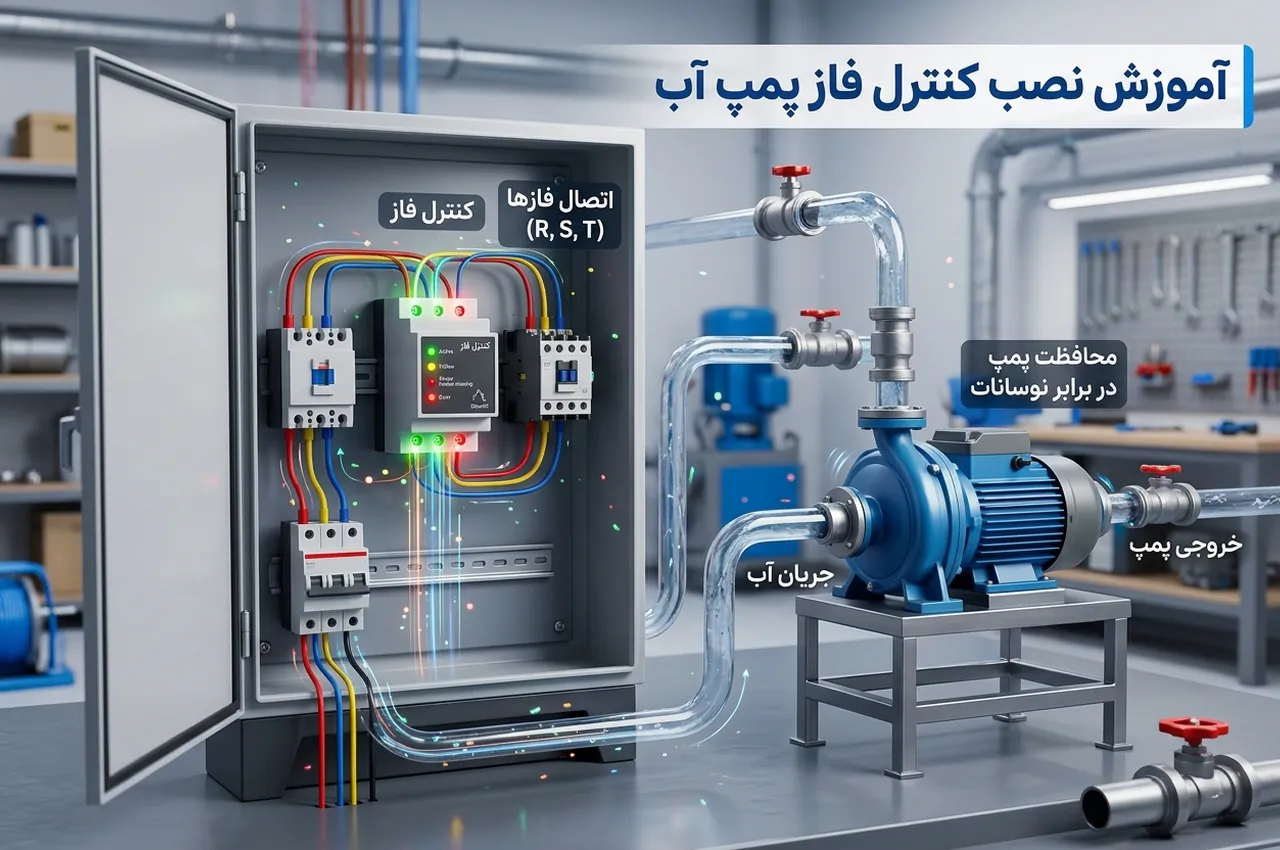 نصب کنترل فاز پمپ آب