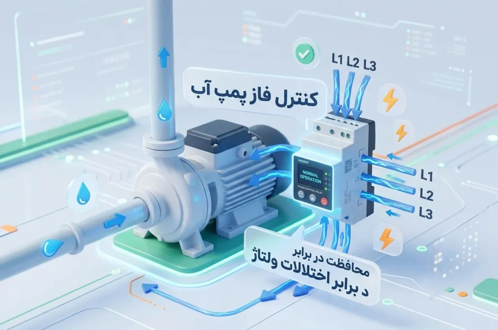 نصب کنترل فاز پمپ آب