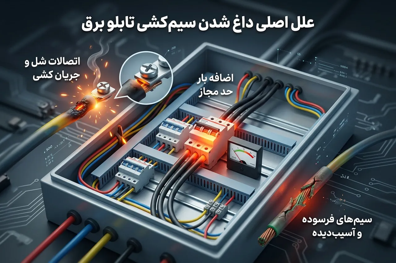 علل داغ شدن سیم‌کشی تابلو برق