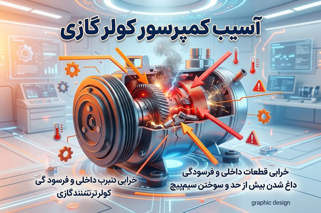 آسیب کمپرسور کولر گازی