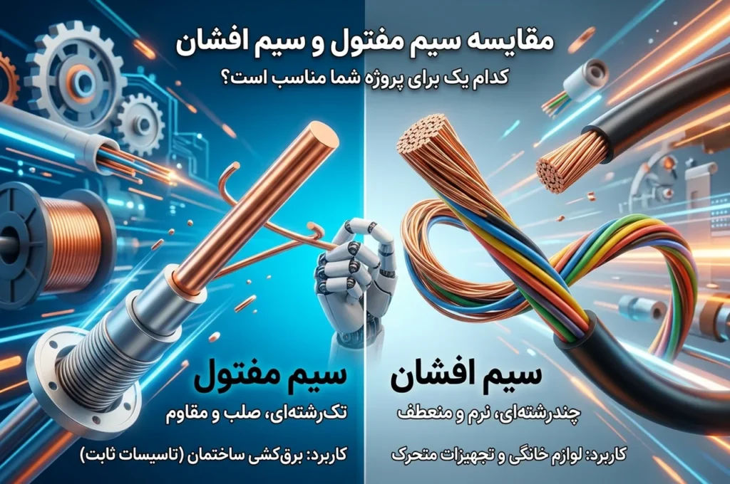تفاوت سیم مفتول و سیم افشان