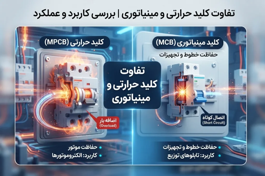 تفاوت کلید حرارتی و مینیاتوری
