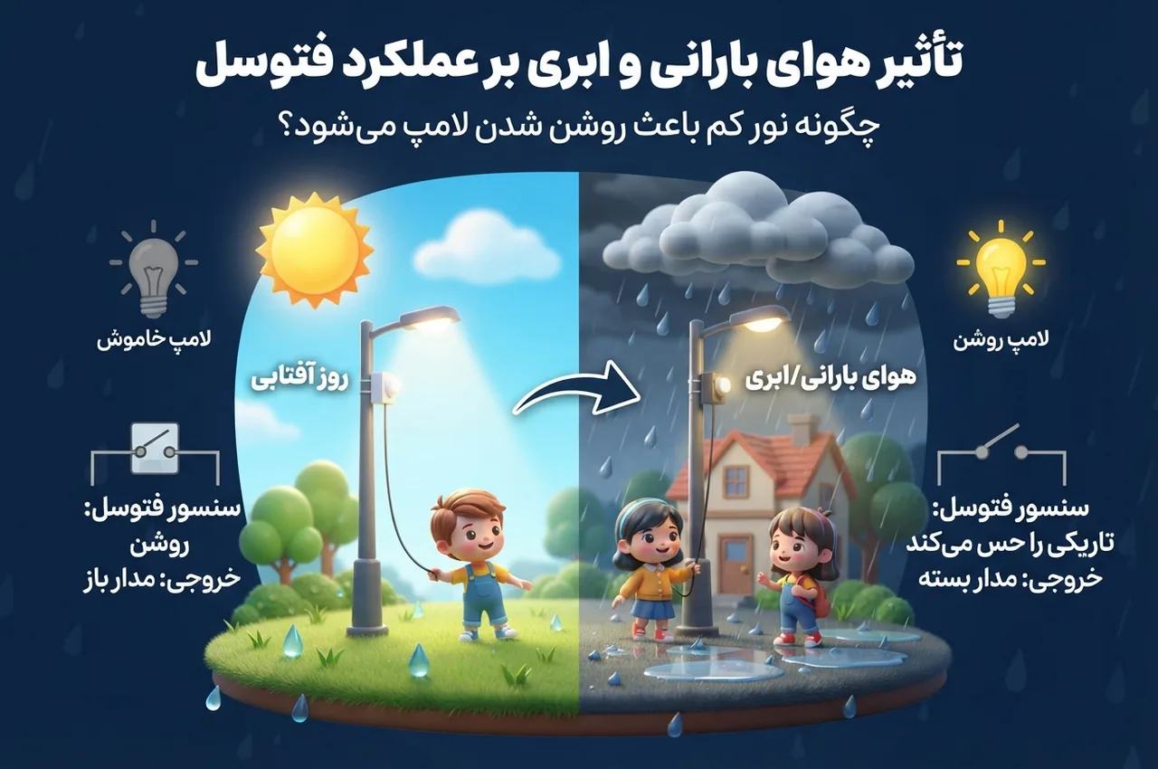 بارانی و ابری بودن هوا روی عملکرد فتوسل چه اثری دارد؟