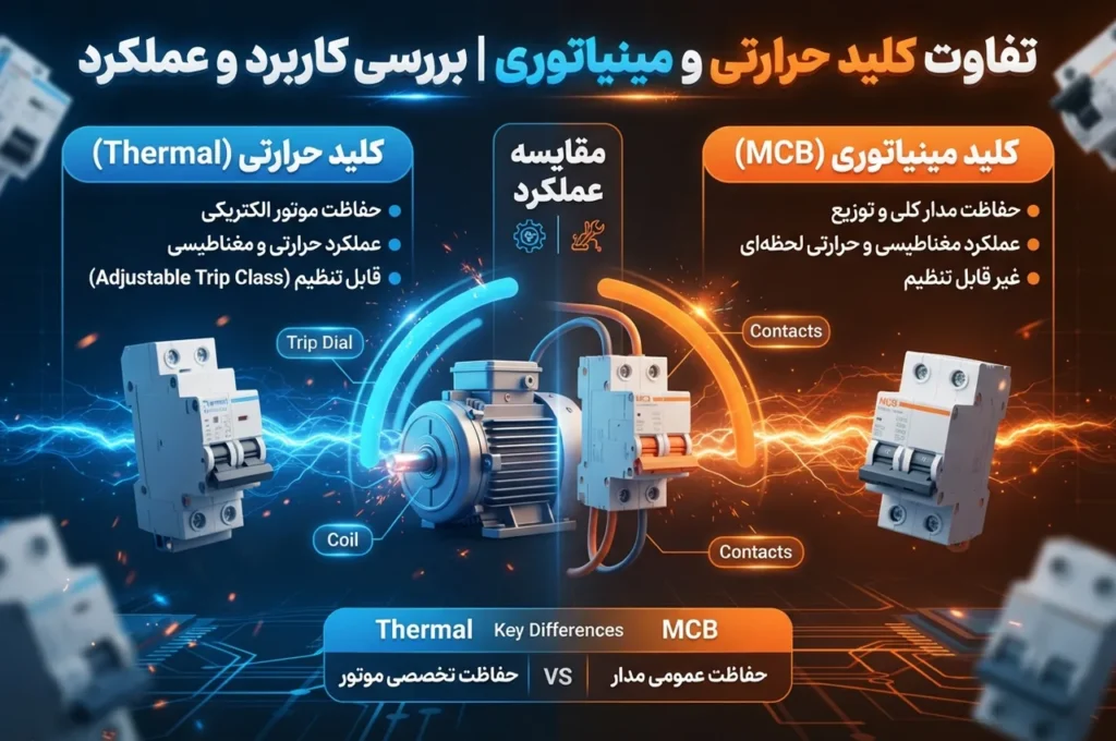 تفاوت کلید حرارتی و مینیاتوری