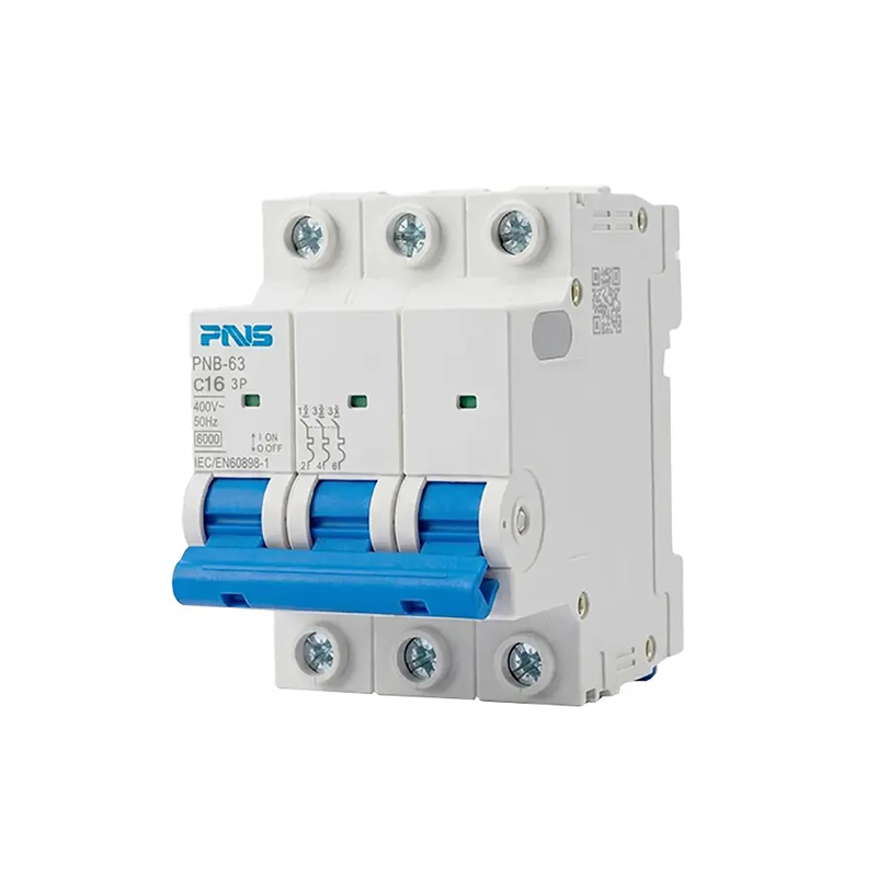 3406 کلید مینیاتوری 16 آمپر سه پل PNB-63-C16/3P برند PNS