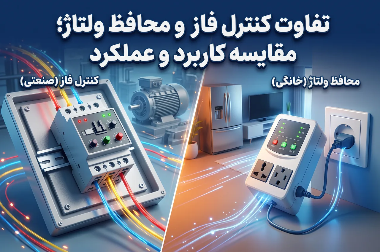 تفاوت کنترل فاز و محافظ ولتاژ