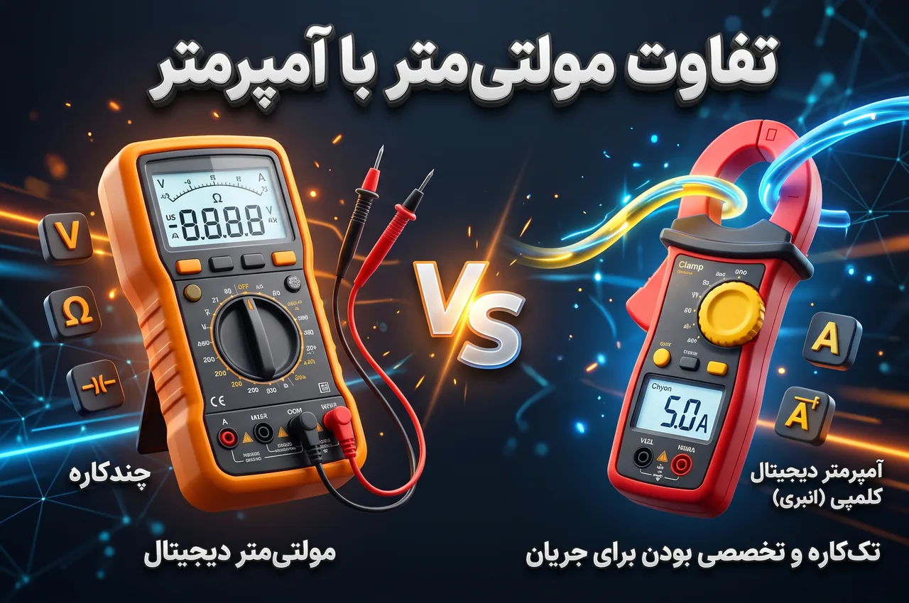 تفاوت مولتی متر با آمپرمتر