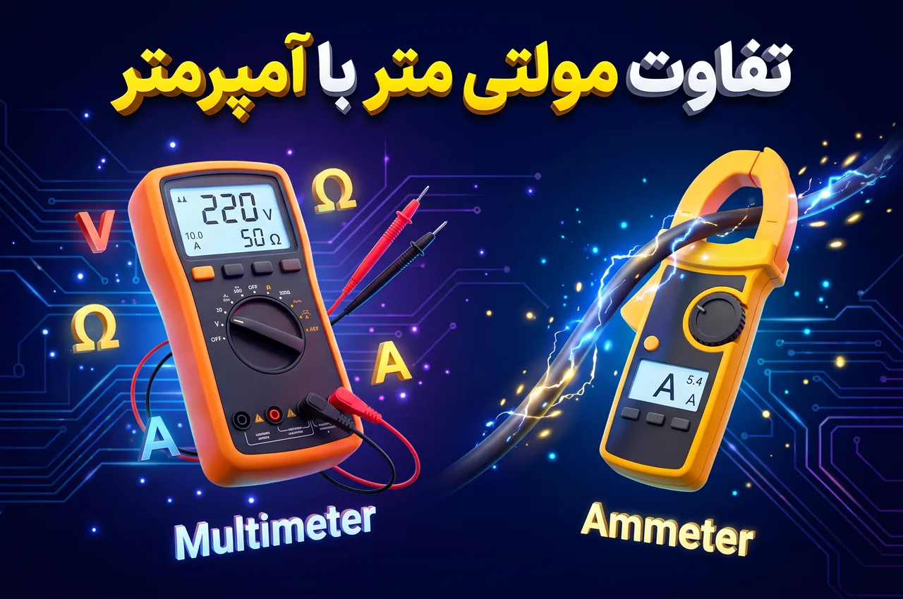 تفاوت مولتی متر با آمپرمتر در چیست؟